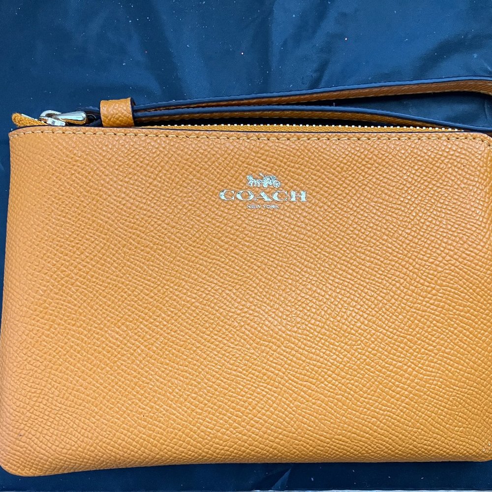 Coach Corner Zip Wristlet